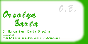 orsolya barta business card